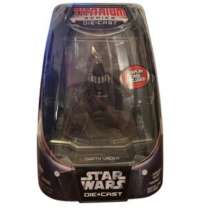 Star Wars Titanium Series Die Cast Darth Vader Figure with Display Case Included